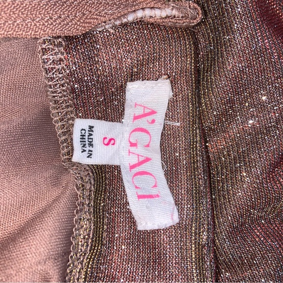 A’Gaci Dazzle Mini Skirt NYE Sparkle Elastic Bodycon Skirt - Picture 6 of 12